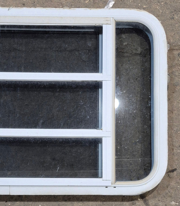 Used White Radius Opening Window : 35 1/4" W x 21 1/4" H x 1 7/8" D