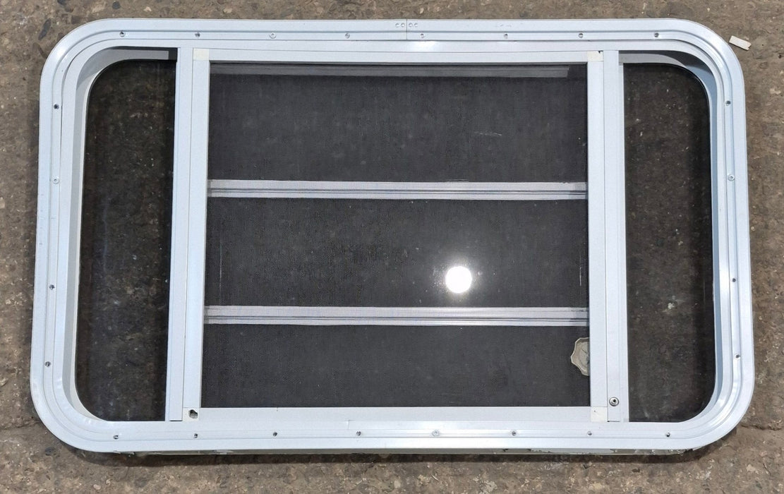 Used White Radius Opening Window : 35 1/4" W x 21 1/4" H x 1 7/8" D