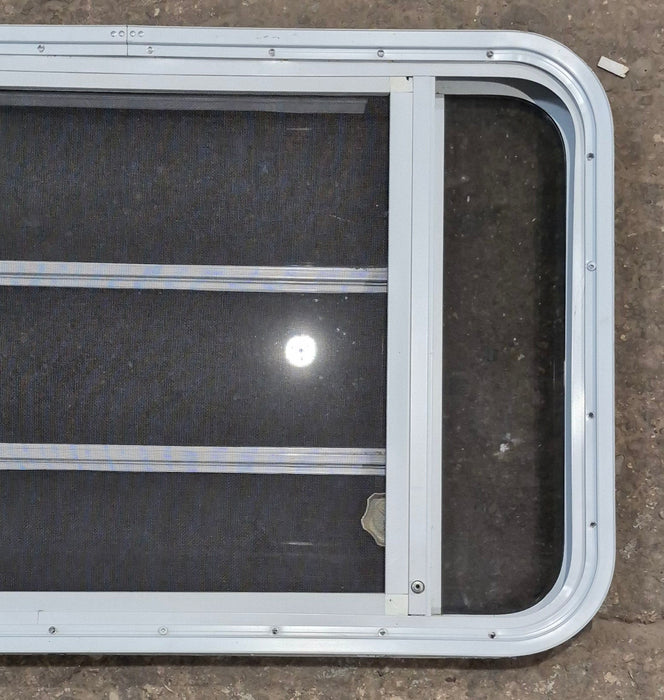 Used White Radius Opening Window : 35 1/4" W x 21 1/4" H x 1 7/8" D