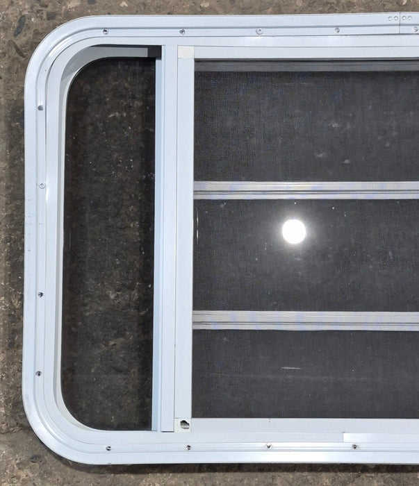 Used White Radius Opening Window : 35 1/4" W x 21 1/4" H x 1 7/8" D