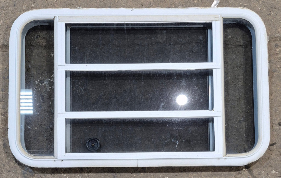 Used White Radius Opening Window : 35 1/4" W x 21 1/4" H x 1 7/8" D