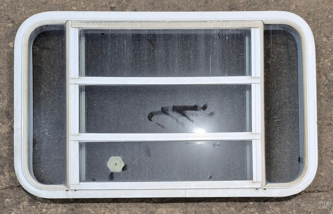 Used White Radius Opening Window : 35 1/4" W x 21 1/4" H x 1 7/8" D