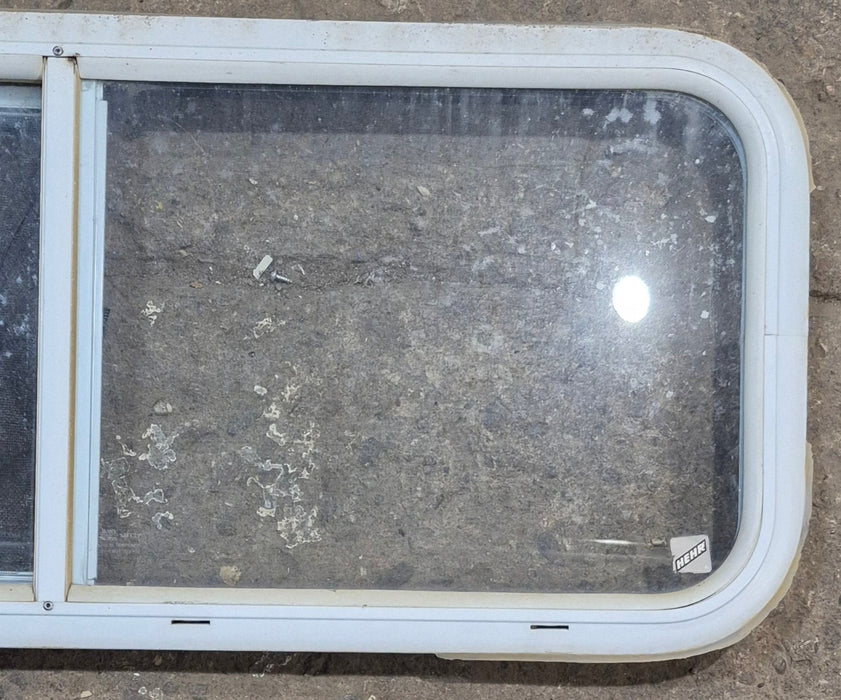 Used White Radius Opening Window : 36 1/4" W x 14 3/4" H x 1 3/4" D