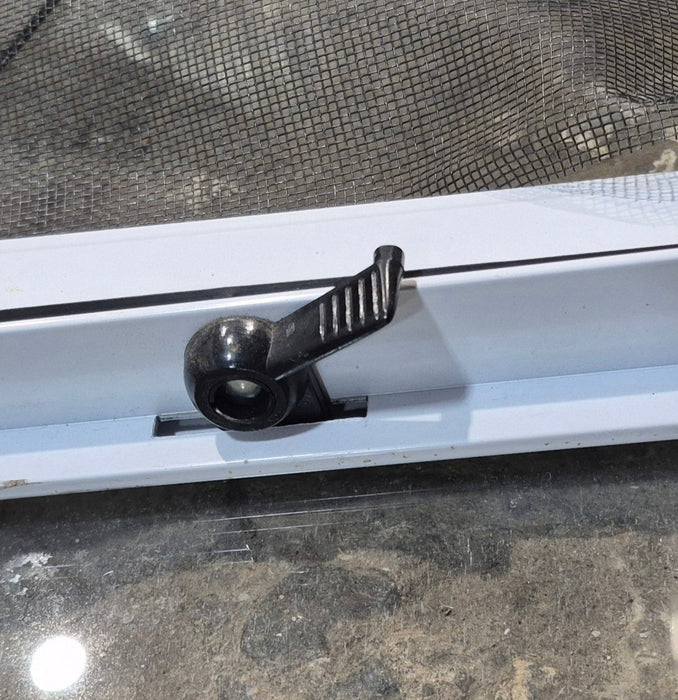 Used White Radius Opening Window : 36 1/4" W x 14 3/4" H x 1 3/4" D
