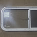 Used White Radius Opening Window : 36 1/4" W x 14 3/4" H x 1 3/4" D - Young Farts RV Parts