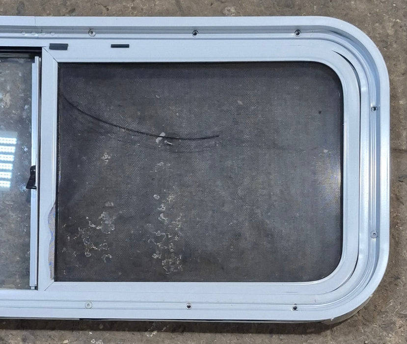 Used White Radius Opening Window : 36 1/4" W x 14 3/4" H x 1 3/4" D