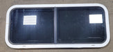 Used White Radius Opening Window : 36 1/4" W X 14 3/4" H X 1 7/8" D - Young Farts RV Parts