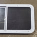 Used White Radius Opening Window : 36 1/4" W x 17 3/4" H x 1 7/8" D - Young Farts RV Parts