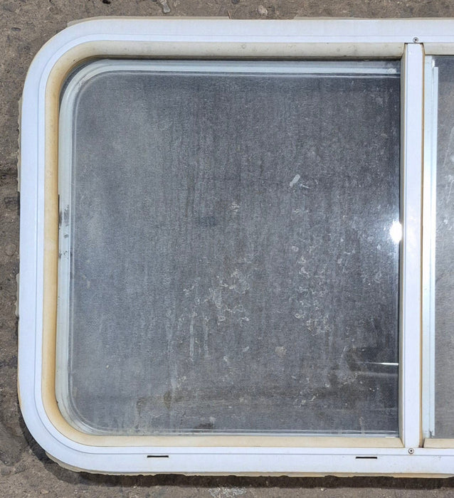 Used White Radius Opening Window : 36 1/4" W x 19 3/4" H x 1 3/4" D