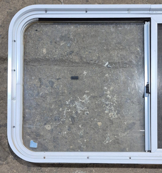 Used White Radius Opening Window : 36 1/4" W x 19 3/4" H x 1 3/4" D