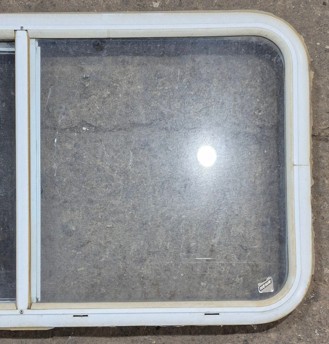 Used White Radius Opening Window : 36 1/4" W x 19 3/4" H x 1 3/4" D