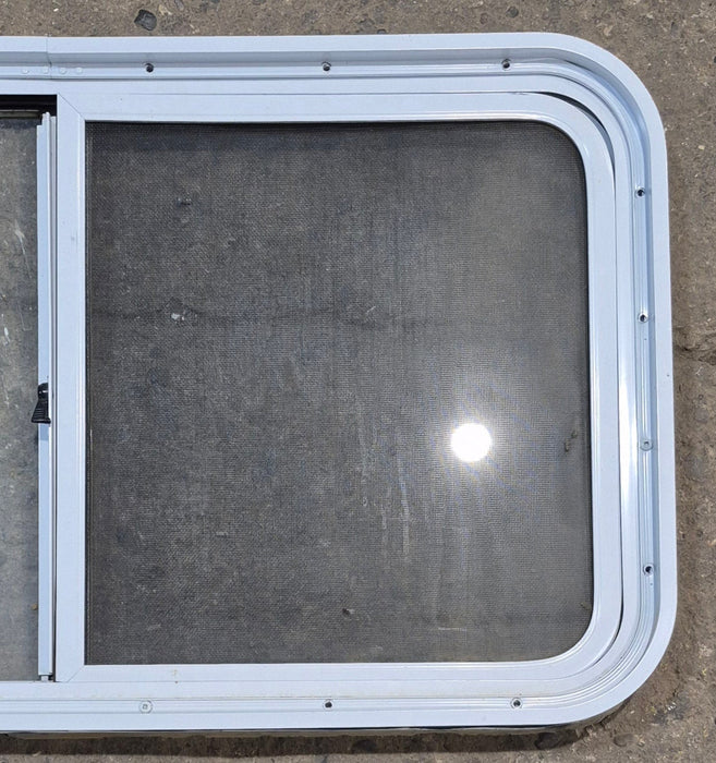 Used White Radius Opening Window : 36 1/4" W x 19 3/4" H x 1 3/4" D
