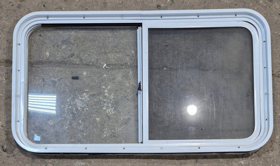Used White Radius Opening Window : 36 1/4" W x 19 3/4" H x 1 3/4" D