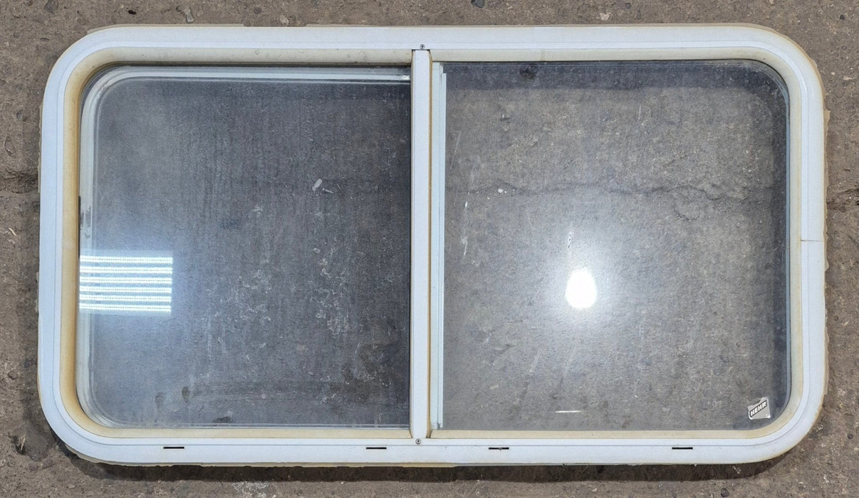 Used White Radius Opening Window : 36 1/4" W x 19 3/4" H x 1 3/4" D