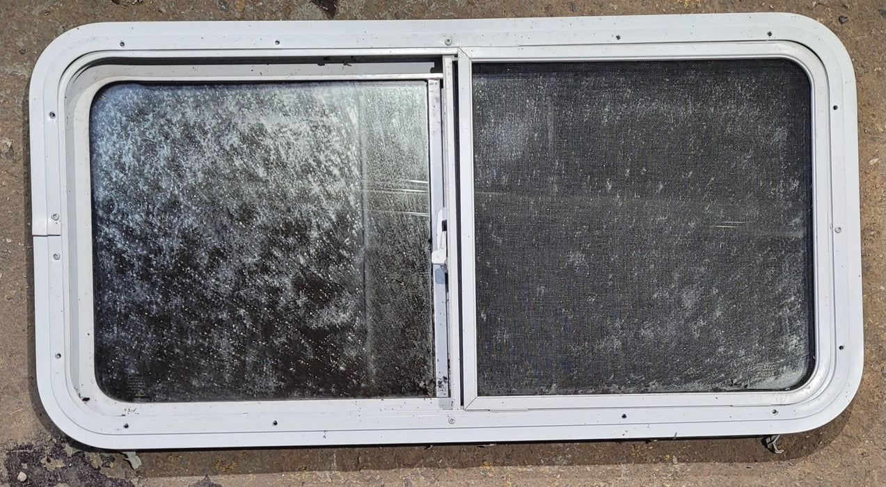 Used White Radius Opening Window : 36" W x 17 1/2" H x 1 7/8" D
