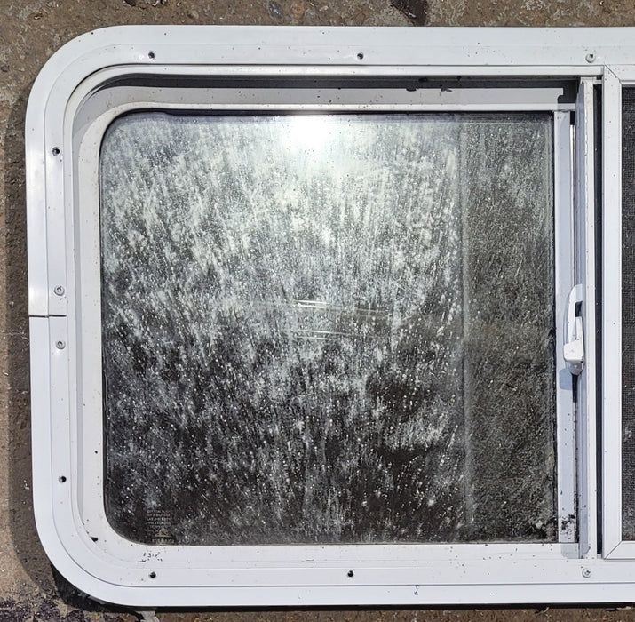 Used White Radius Opening Window : 36" W x 17 1/2" H x 1 7/8" D