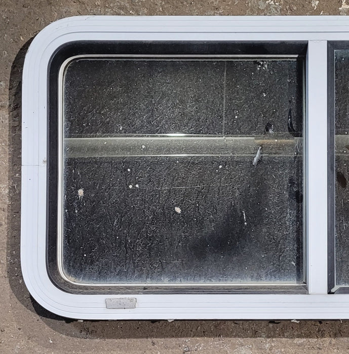 Used White Radius Opening Window : 36" W x 17 1/2" H x 1 7/8" D