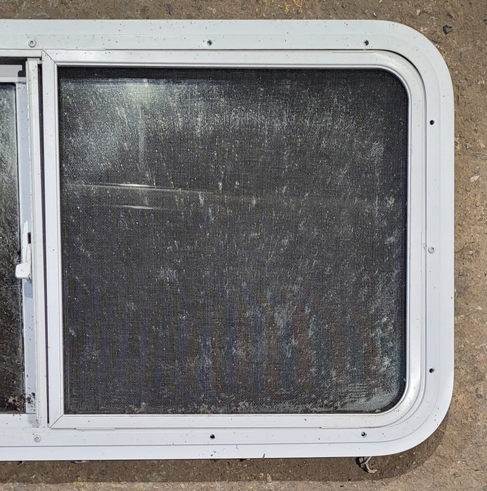 Used White Radius Opening Window : 36" W x 17 1/2" H x 1 7/8" D