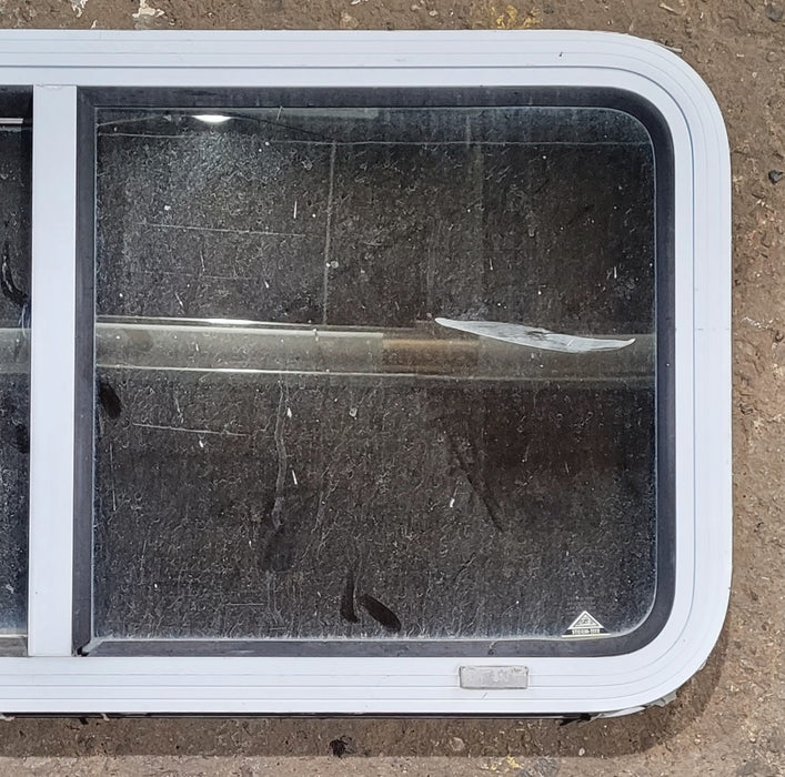 Used White Radius Opening Window : 36" W x 17 1/2" H x 1 7/8" D