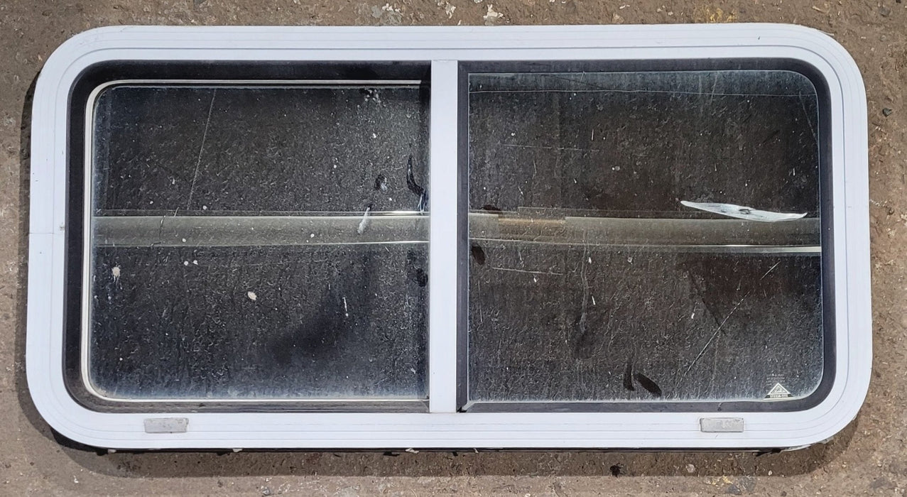 Used White Radius Opening Window : 36" W x 17 1/2" H x 1 7/8" D