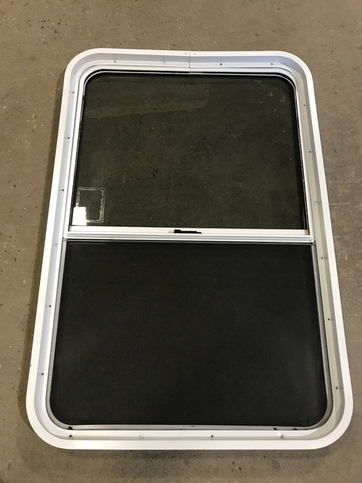 Used White Radius Opening Window : 39 1/2" W x 26 1/4" H x 2" D