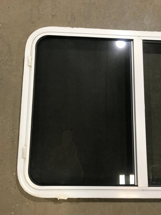 Used White Radius Opening Window : 39 1/2" W x 26 1/4" H x 2" D
