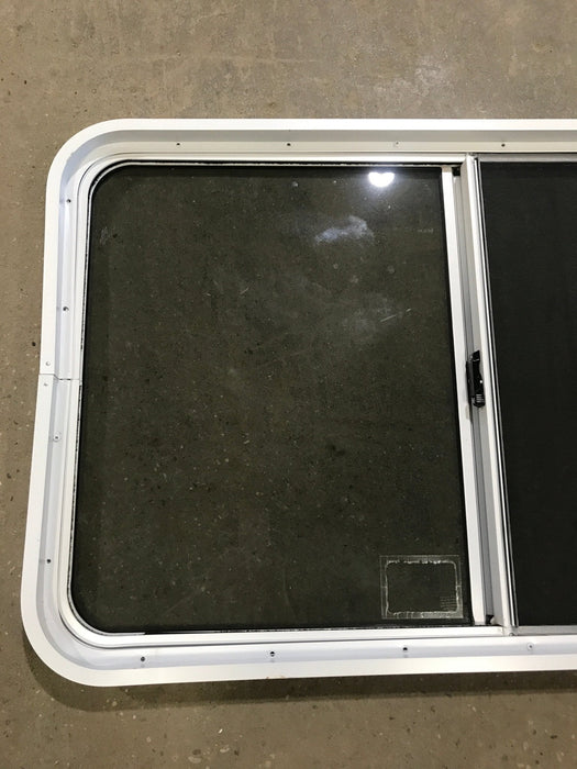 Used White Radius Opening Window : 39 1/2" W x 26 1/4" H x 2" D