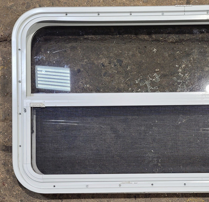 Used White Radius Opening Window : 41 1/2" W x 21 1/4" H x 1 3/4" D