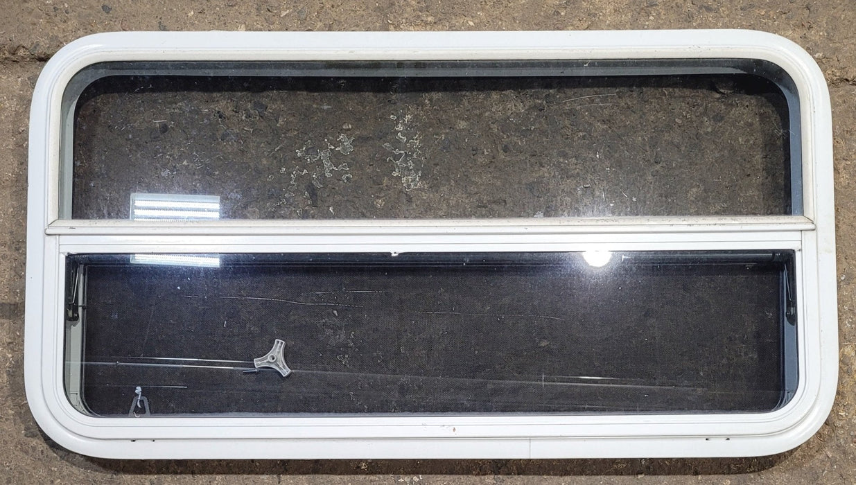Used White Radius Opening Window : 41 1/2" W x 21 1/4" H x 1 3/4" D