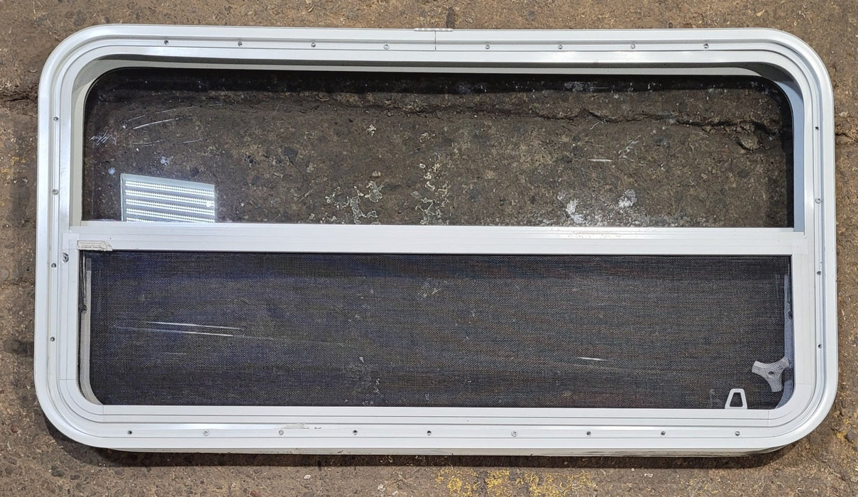 Used White Radius Opening Window : 41 1/2" W x 21 1/4" H x 1 3/4" D