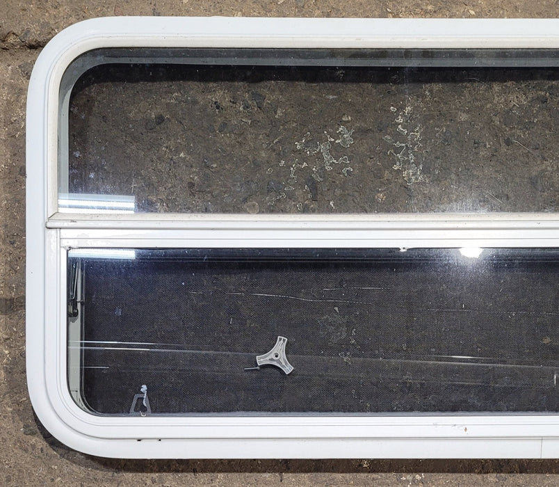 Used White Radius Opening Window : 41 1/2" W x 21 1/4" H x 1 3/4" D