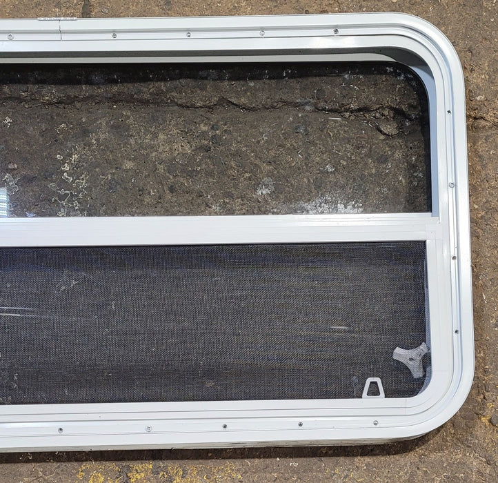 Used White Radius Opening Window : 41 1/2" W x 21 1/4" H x 1 3/4" D