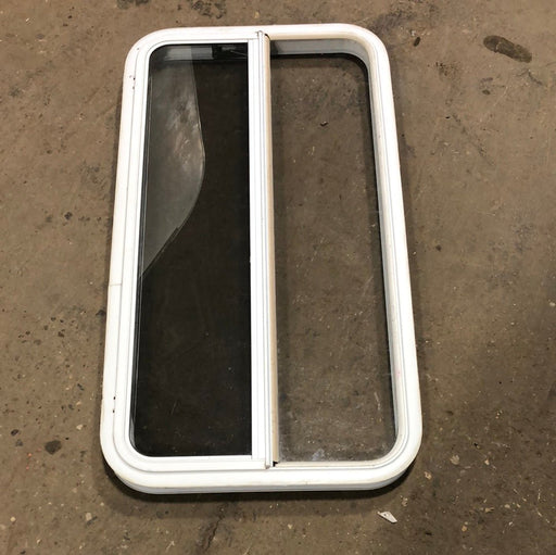 Used White Radius Opening Window : 41 1/2 X 21 1/4 X 2" D - Young Farts RV Parts