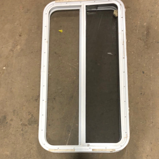 Used White Radius Opening Window : 41 1/2 X 21 1/4 X 2" D - Young Farts RV Parts