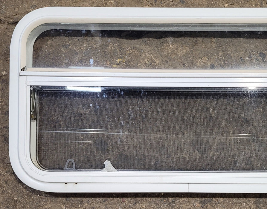 Used White Radius Opening Window : 41 1/4" W x 17 1/4" H x 1 3/4" D