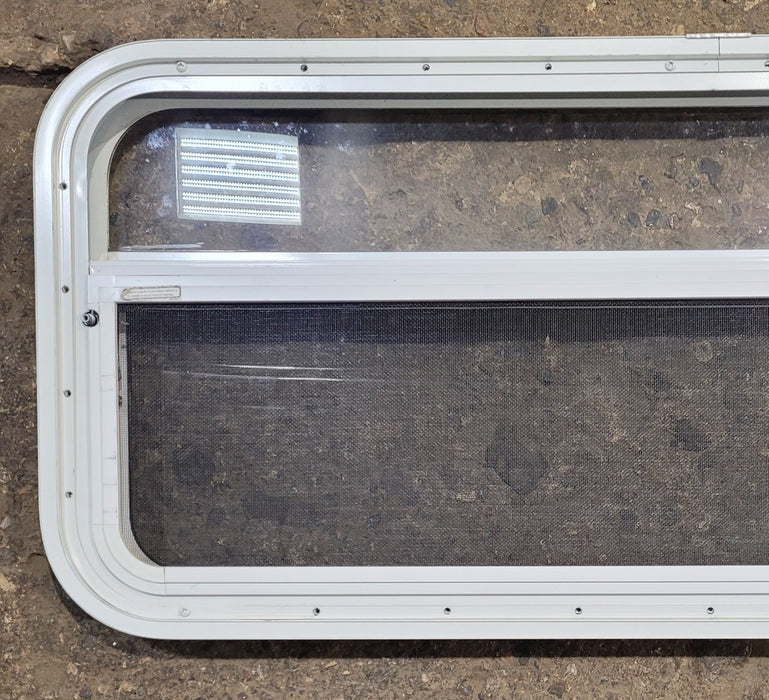 Used White Radius Opening Window : 41 1/4" W x 17 1/4" H x 1 3/4" D