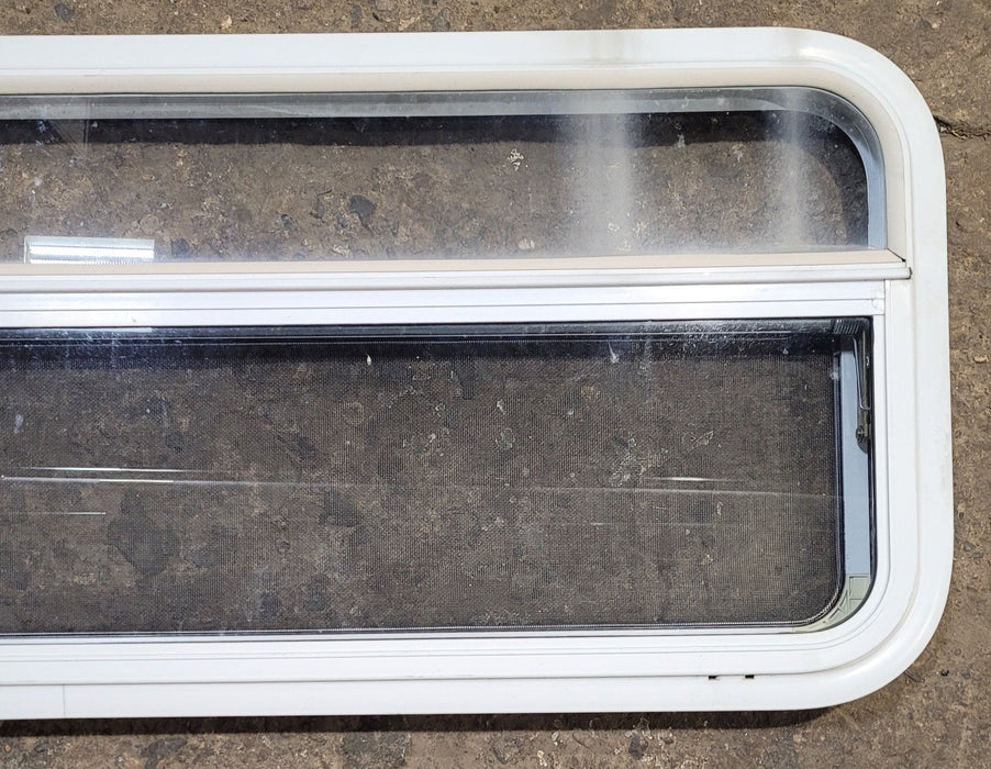 Used White Radius Opening Window : 41 1/4" W x 17 1/4" H x 1 3/4" D