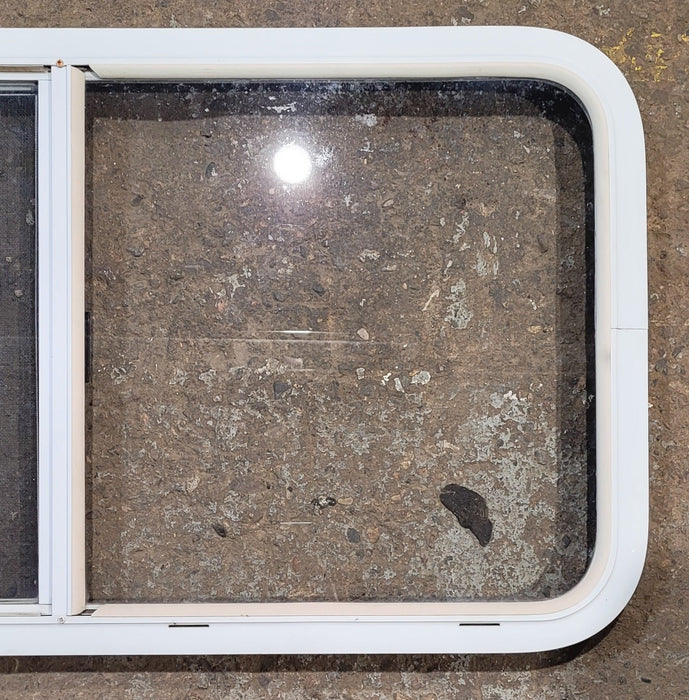 Used White Radius Opening Window : 41 1/4" W x 21 1/2" H x 1 3/4" D