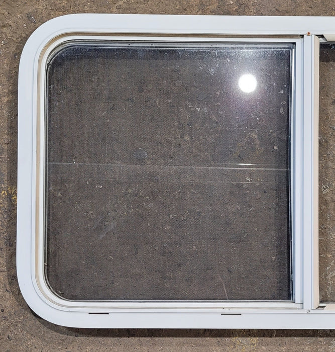 Used White Radius Opening Window : 41 1/4" W x 21 1/2" H x 1 3/4" D