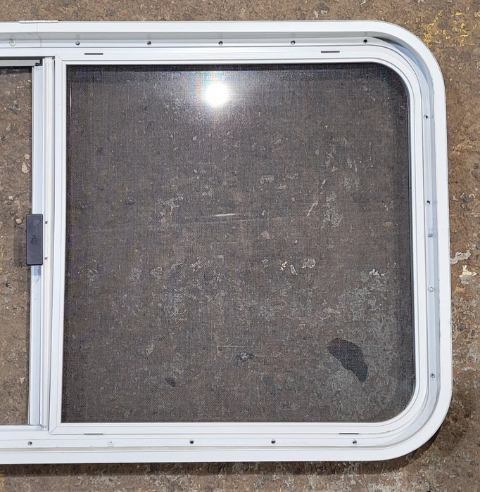 Used White Radius Opening Window : 41 1/4" W x 21 1/2" H x 1 3/4" D