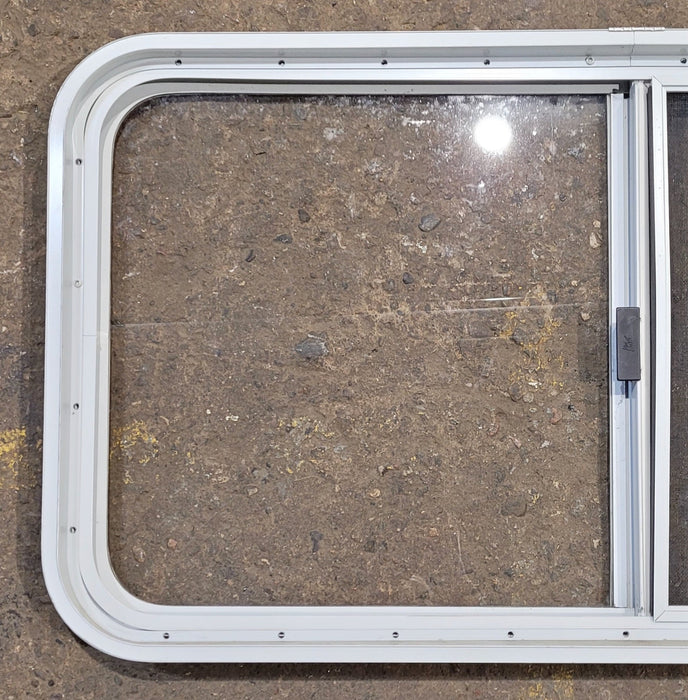 Used White Radius Opening Window : 41 1/4" W x 21 1/2" H x 1 3/4" D