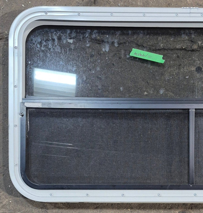 Used White Radius Opening Window : 41 1/4" W x 21 1/4" H x 1 3/4" D
