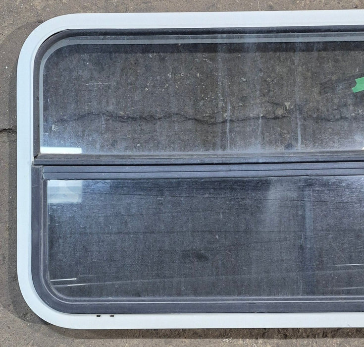Used White Radius Opening Window : 41 1/4" W x 21 1/4" H x 1 3/4" D