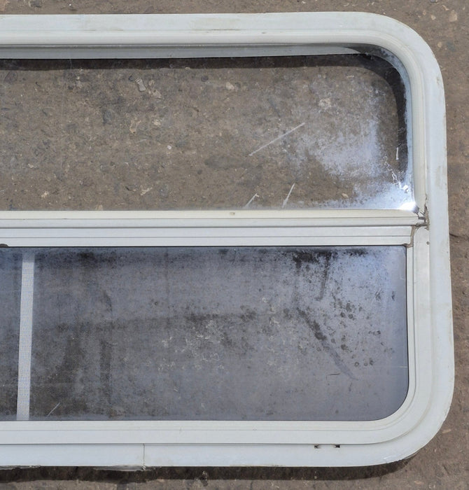 Used White Radius Opening Window : 41 1/4" W x 21 1/4" H x 1 3/4" D