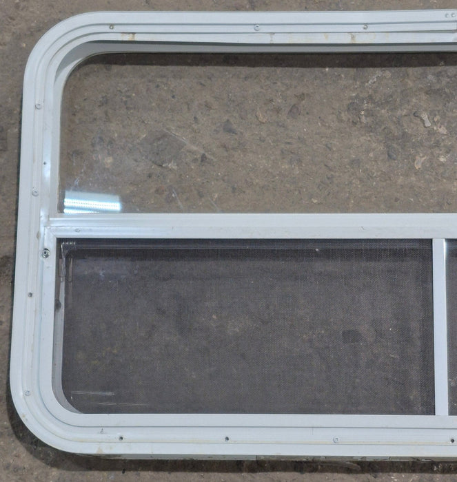 Used White Radius Opening Window : 41 1/4" W x 21 1/4" H x 1 3/4" D