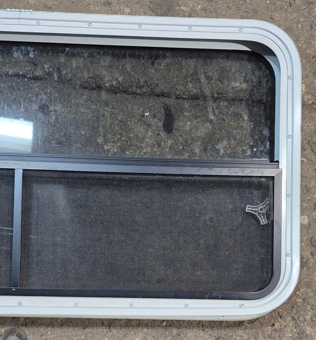 Used White Radius Opening Window : 41 1/4" W x 21 1/4" H x 1 3/4" D