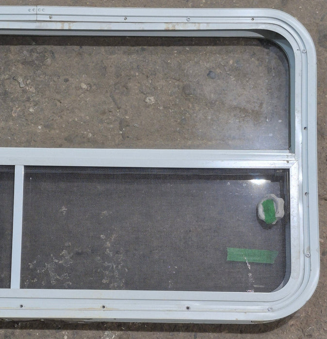 Used White Radius Opening Window : 41 1/4" W x 21 1/4" H x 1 3/4" D