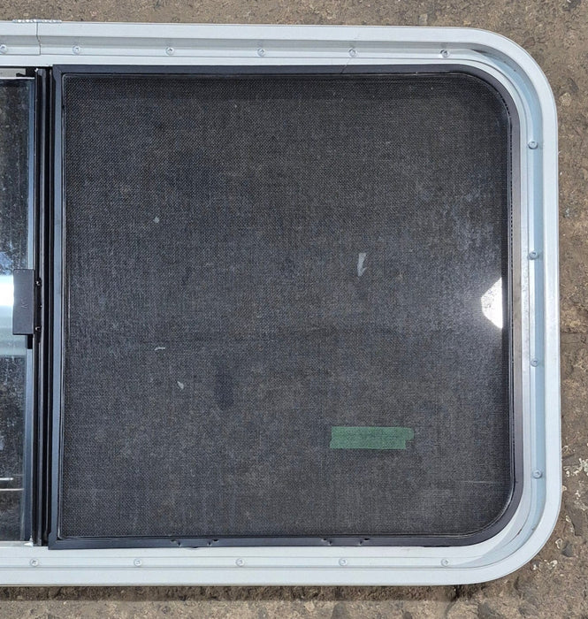Used White Radius Opening Window : 41 1/4" W x 21 1/4" H x 1 3/4" D