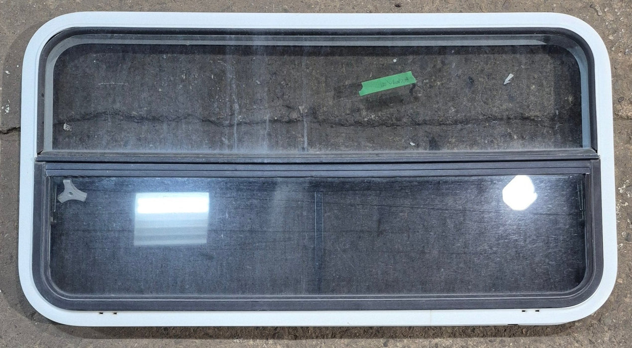Used White Radius Opening Window : 41 1/4" W x 21 1/4" H x 1 3/4" D
