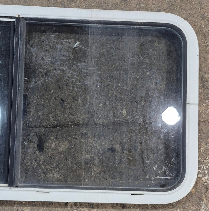 Used White Radius Opening Window : 41 1/4" W x 21 1/4" H x 1 3/4" D